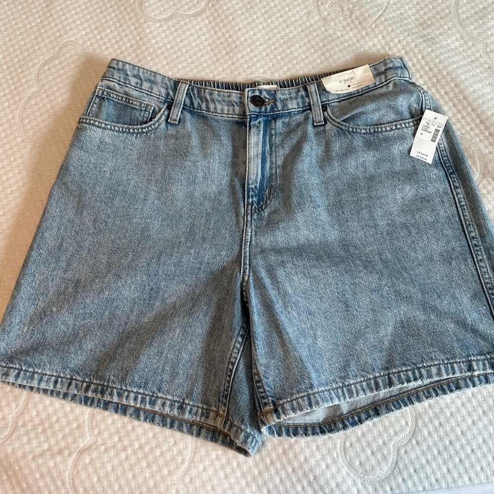 Maurices High Rise 6” Light Blue Jean Shorts